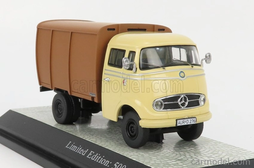 Premium classixxs Mercedes benz L319 Truck Trasporto Bestiame 1955 - Livestock Transporter 1:43 Béžově Hnědá