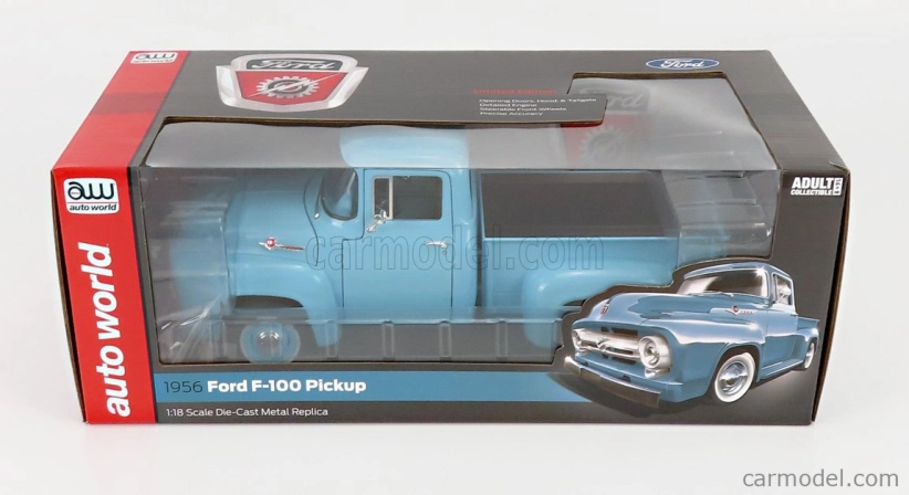 Autoworld Ford usa F-100 Pick-up 1956 1:18 Světle Modrá