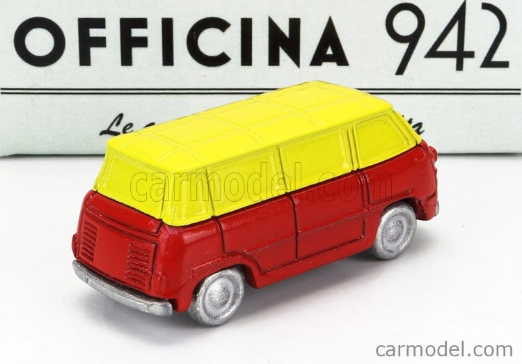 Officina-942 Fiat 600m Van Furgoncino Coriasco 1956 1:76 Červeno-žltá