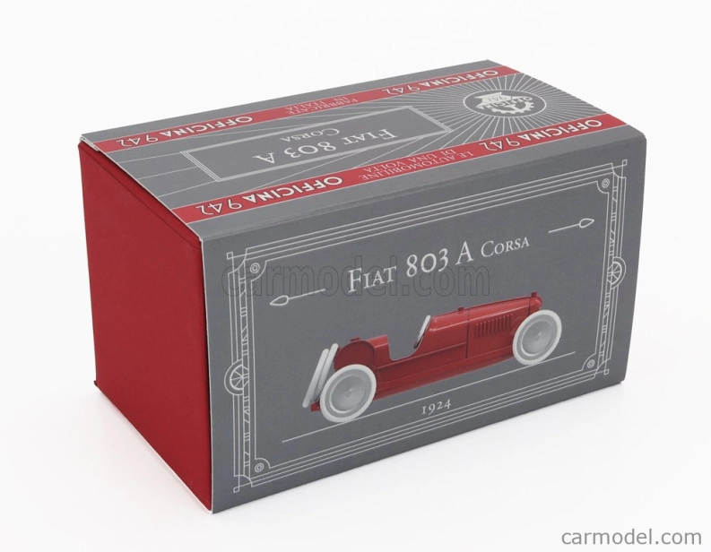 Officina-942 Fiat 803a Spider Corsa 1924 1:43 Červená