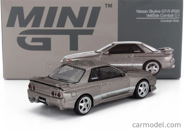 Mini-gt Nissan Gt-r (r32) Veilsaid Rhd 2011 1:64 Sivá