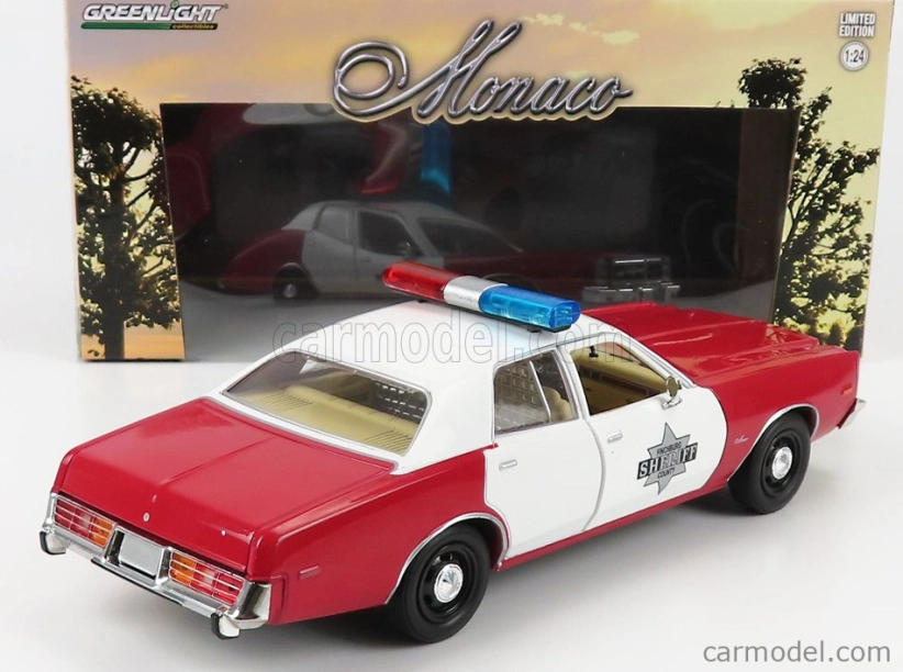 Greenlight Dodge Monaco Police Finchburg 1977 1:24 červená biela