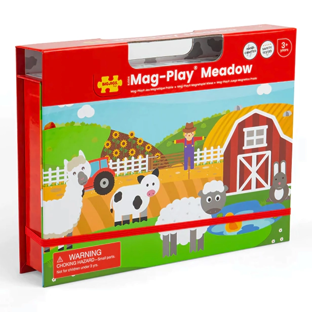 Bigjigs Toys Magnetické obliekacie puzzle Farma