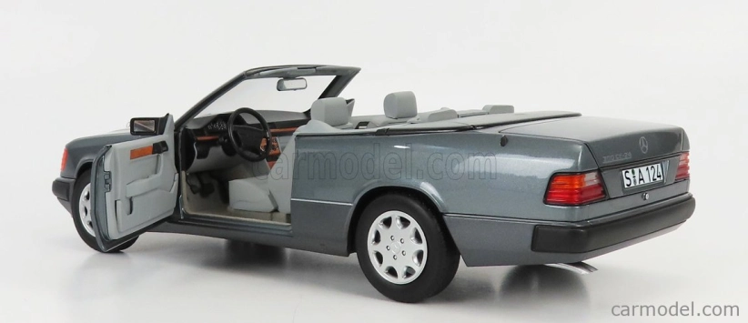 Norev Mercedes benz E-class 300ce 24v (a124) Cabriolet Open 1991 1:18 Grey Met