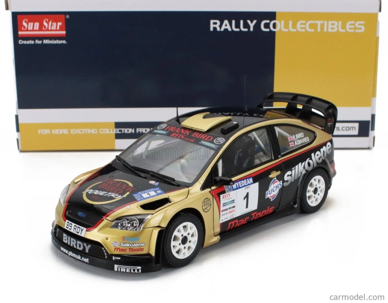 Sun-star Ford england Focus Rs Wrc08 N 1 Winner Rally Wyedean Forest 2015 Paul Bird - Aled Davies 1:18 Černé Zlato