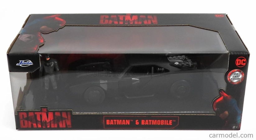 Jada Batman Batmobil s figúrkou 2022 - The Batman Movie 1:24 Matt Black