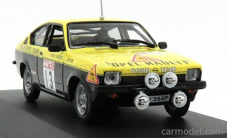 Cmr Opel Kadett C Gt/e N 13 Rally Mintex 1977 Walter Rohrl - Mike Broad 1:43 Žlutá Černá