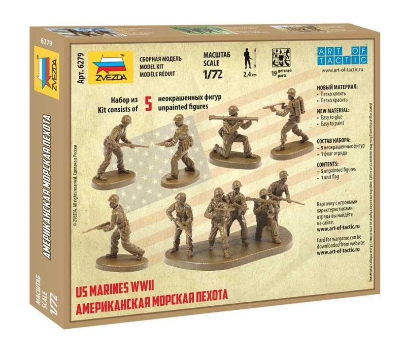 Zvezda figúrky – WWII US Marines (1:72)