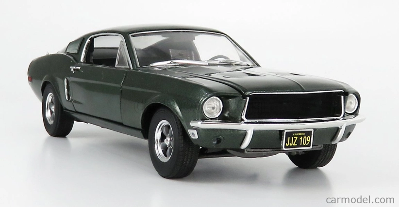 Greenlight Ford usa Mustang Gt390 Coupe 1968 - Bullit - Steve Mcqueen 1:18 Tmavo zelená Highland