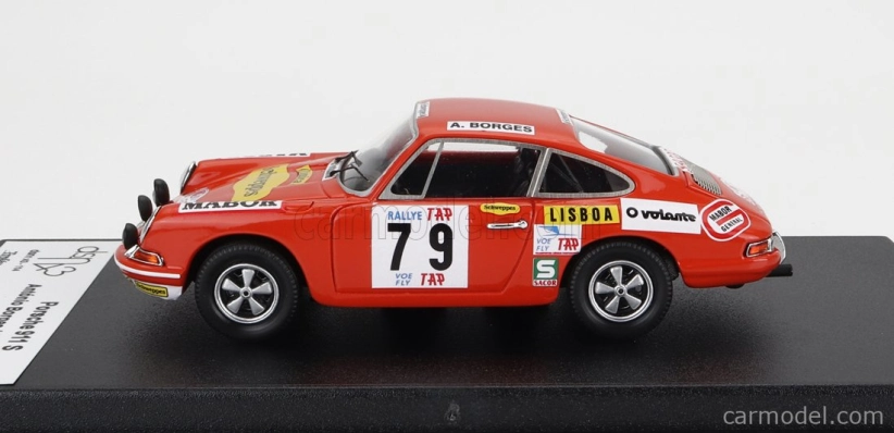 Trofeu Porsche 911s Coupe N 79 Rally Tap 1972 A.borges - P.garcia 1:43 Červená