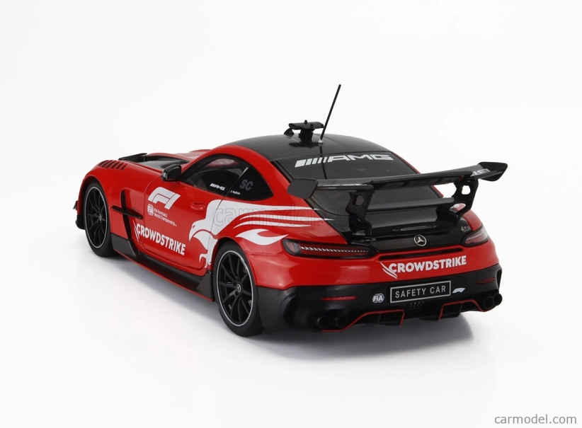 Minichamps Mercedes benz Amg Gt V8 Black Series F1 Safety Car Crowdstrike Season 2024 Bernd Maylander 1:18 Červená Bílá Černá