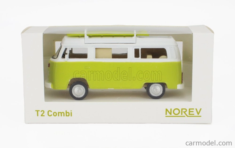 Norev Volkswagen T2b Camper Van 1962 1:43 svetlozelená biela