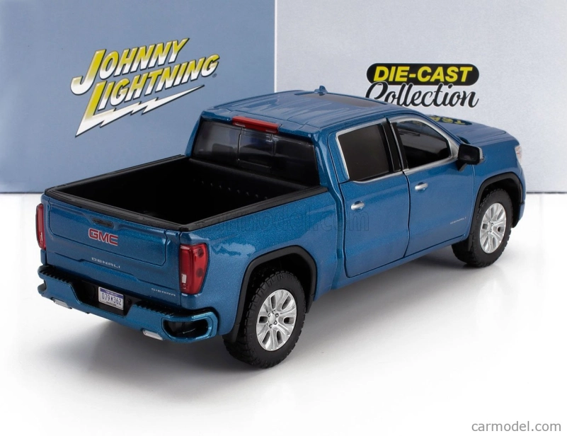 Johnny lightning GMC Sierra 1500 Denali Crew Cab Pick-up 2019 1:27 Blue Met