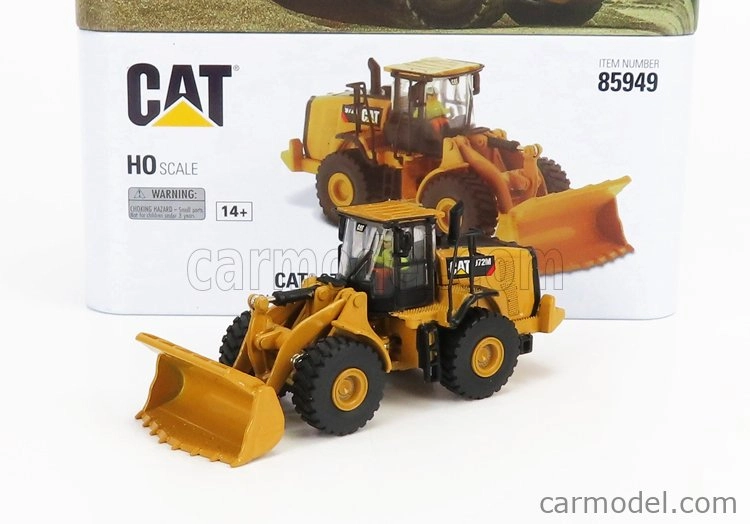 Dm-models Caterpillar Cat972m Ruspa Gommata - Scraper Tractor Wheel Loader 1:87 Žlutá Černá