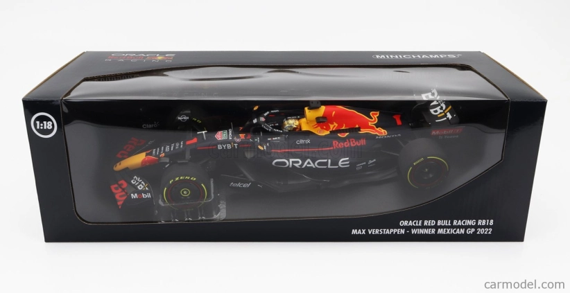 Minichamps Red bull F1 Rb18 Team Oracle Red Bull Racing N 1 1:18, tmavě modrá