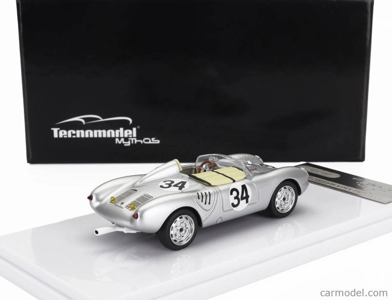Tecnomodel Porsche 550a Team Porsche Kg N 34 24h Le Mans 1957 C.storez - E.crawford 1:43 Silver