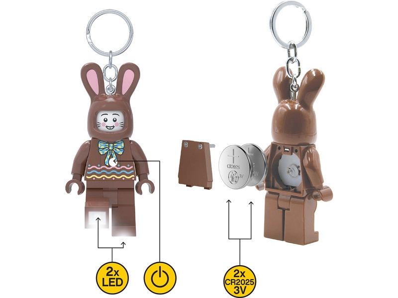 LEGO svietiaca kľúčenka – Ikonický čokoládový zajac