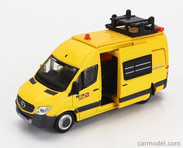 Drobné hračky Mercedes Benz Sprinter Van Emsd 2018 1:76 Žltá
