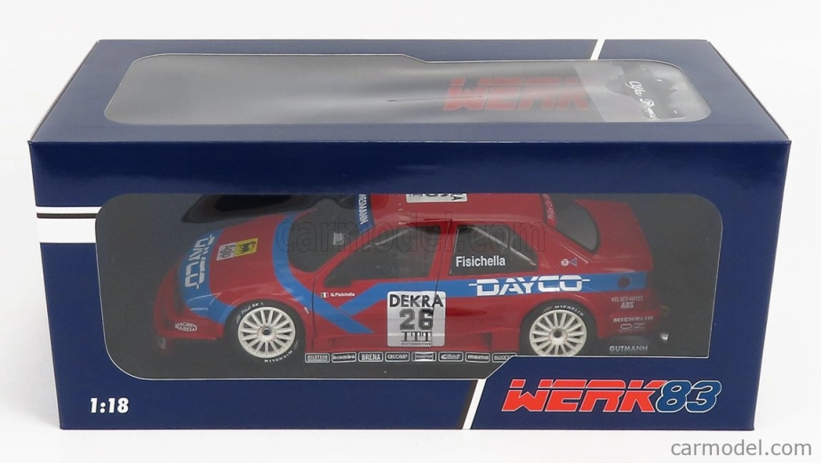 Werk83 Alfa romeo 155 V6 Ti Team Alfa Corse N 26 Dtm Itc 1995 Giancarlo Fisichella 1:18 Červená modrá