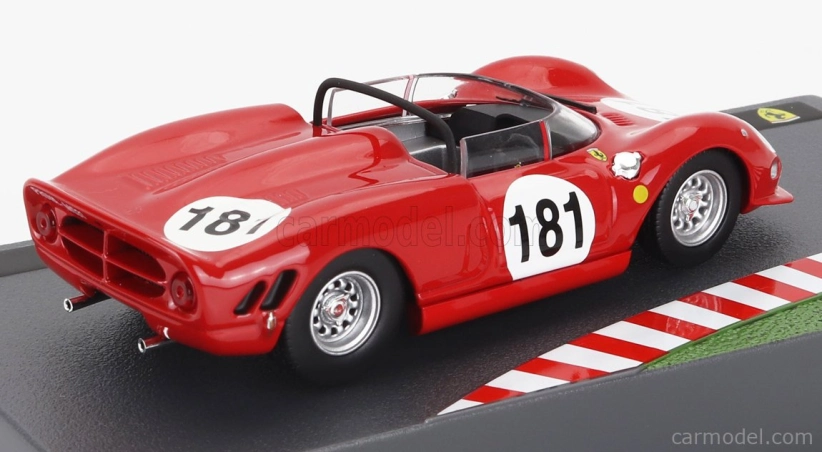 Edicola Ferrari 275p Spider N 181 Ollon-villars 1965 Gianpiero Biscaldi 1:43 Červená