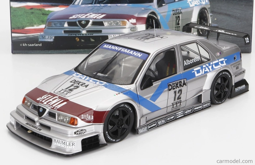 Werk83 Alfa romeo 155 V6 Ti Team Schubel Engineering Dayco N 12 Dtm Itc Season 1995 Michele Alboreto 1:18 Stříbrná Modrá Červená