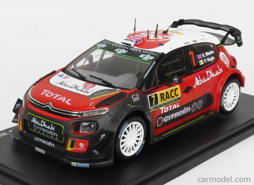 Edícia Citroen C3 Wrc Abu Dhabi N 7 Rally Rac Catalunya Costa Durada 2017 K.meeke - P.nagle 1:24 čierna sivá biela