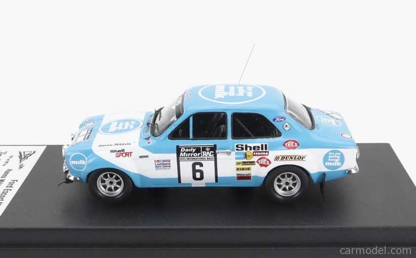 Trofeu Ford england Escort Mki (nočná verzia) N 6 Rally Rac Lombard 1973 Hannu Mikkola - John Davenport 1:43 Svetlo modrá biela