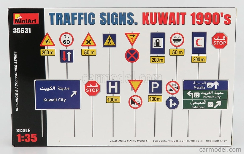 Miniart Accessories Segnali Stradali - Traffic Signs Kuwait 1990 1:35 /