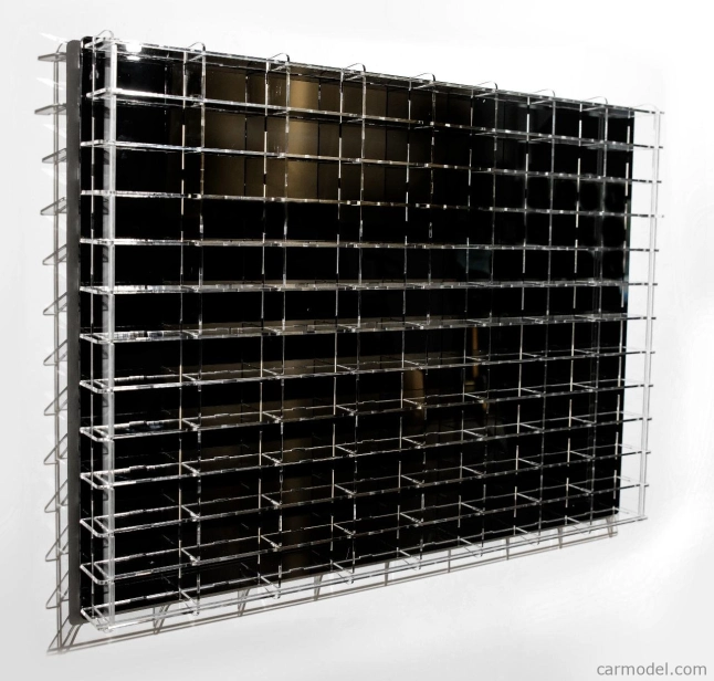 Atlantic Vetrina display box Espositore - Pre 96 Cars 1/64 Lungh.lenght Cm 88.0 X Largh.width Cm 8.0 X Alt.height Cm 63.0 (altezza Utile Tra I Ripiani Cm 4.5 Inner Height Among Shelves) 1:64 Plastic Display