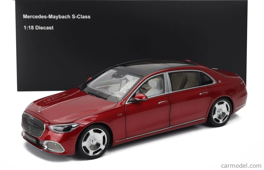 Almost-real Mercedes benz S-class S600 V12 Biturbo Maybach 2021 1:18 Red