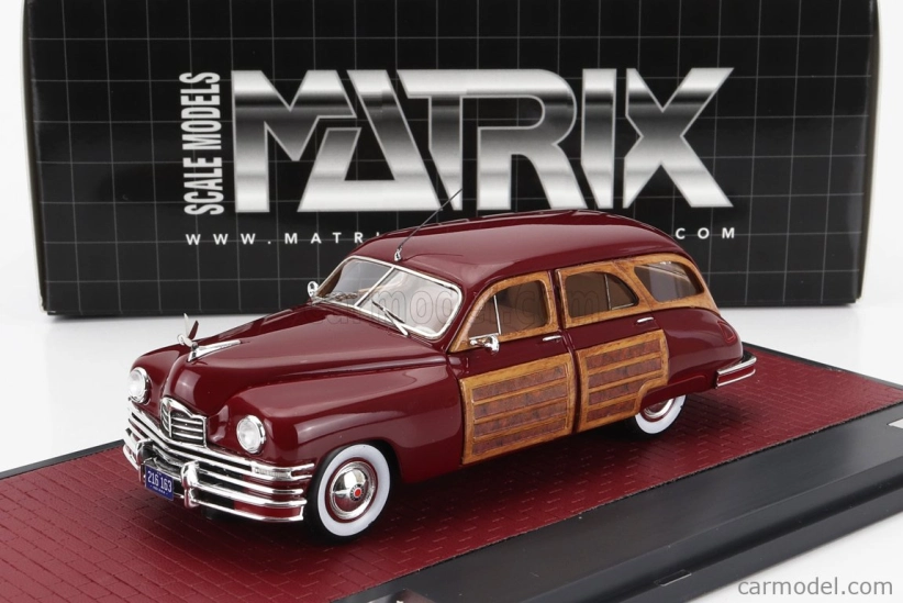 Modely v mierke Matrix Packard 8 Eight Station Sedan 1948 1:43 Red Wood