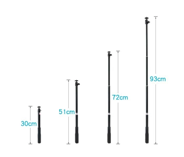 Predĺženie selfie tyče z hliníkovej zliatiny 93 cm (vrátane adaptéra)