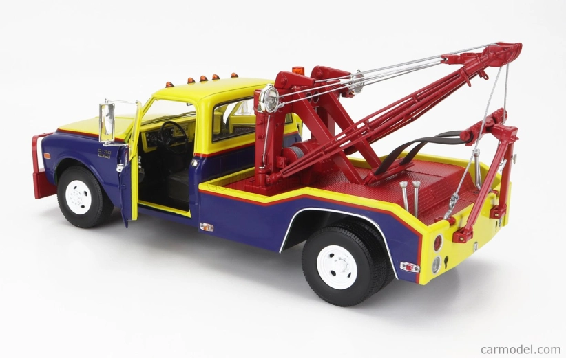 Greenlight Chevrolet C-30 Truck 1969 Odtahový vůz 1:18, modrožlutá