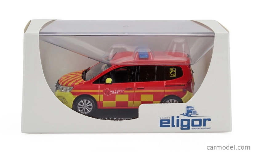 Eligor Renault Kangoo Sdis 87 Sapeurs Pompiers 2020 1:43 Červená Žlutá