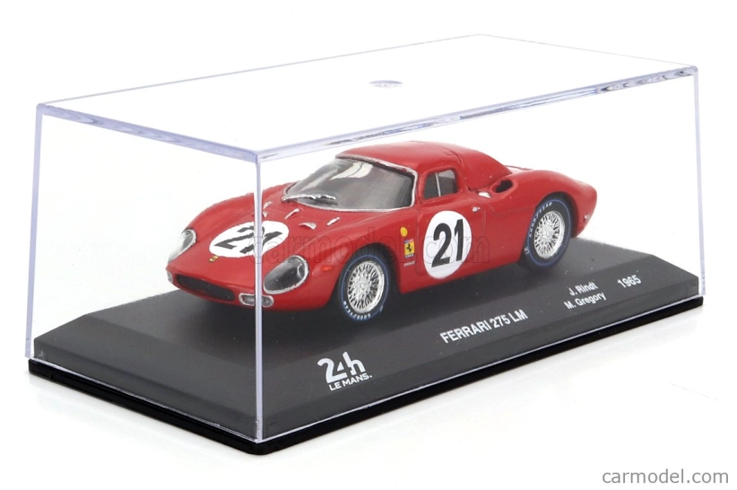 Edicola Ferrari 275lm 3.3l V12 Ch. N5893 Team N.a.r.t. North American Racing N 21 Winner 24h Le Mans 1965 Jochen Rindt - Masten Gregory 1:43 Red
