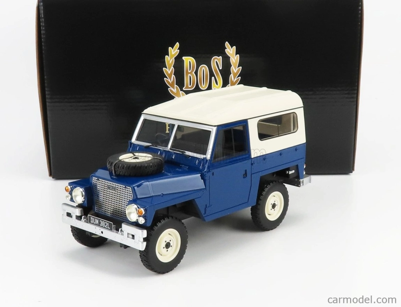 Bos-models Land rover Land 90 Ii Series Lightweight Soft-top Closed 1973 1:18 Blue White