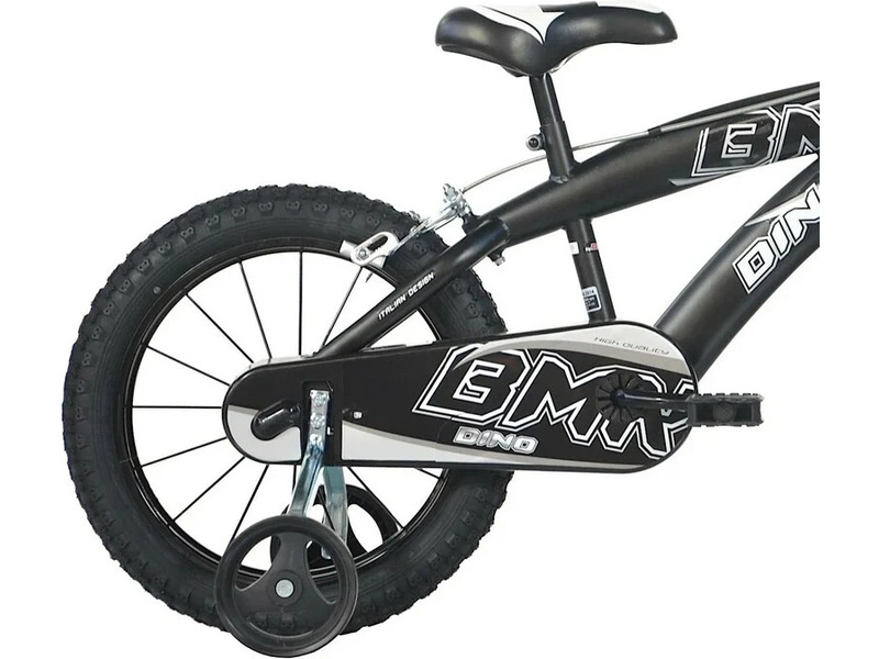 DINO Bikes - Detský bicykel 16" BMX čierny/zelený