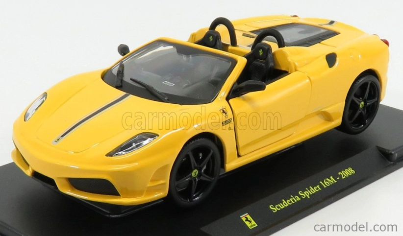 Edicola Ferrari F430 Scuderia Spider 16m 2008 - Con Vetrina - S vitrínou 1:24 Yellow