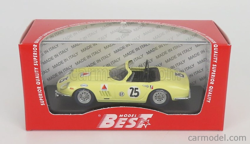 Best-model Ferrari 275 Gtb/4 Spider N 25 12h Sebring 1967 R.mccluggage - F.windridge 1:43 Žlutá