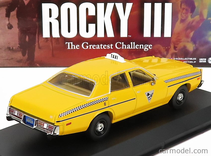 Greenlight Dodge Monaco Taxi City Cab Co 1978 - Rocky Iii Movie 1:43 Žltá
