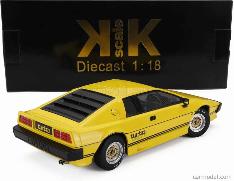 Lotus Esprit Turbo 1981 v mierke 1:18 žlto-čierny