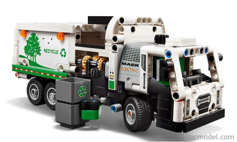 Lego Mack Lego Technic - Lr Elektrické smetiarske auto Raccolta Rifiuti Urbani - 252 dielikov Bielozelená