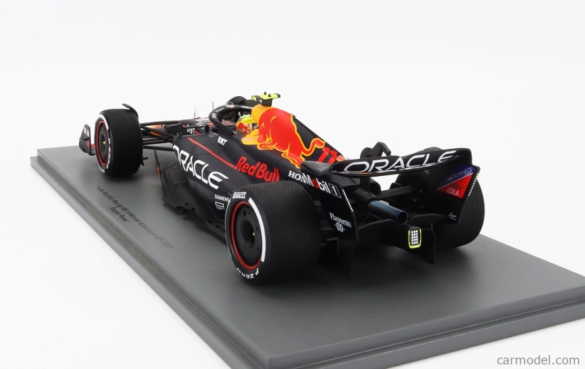 Spark-model Red bull F1  Rb19 Team Oracle Red Bull Racing N 11 Winner Azerbaijan Gp 2023 Sergio Perez 1:18 Matt Blue