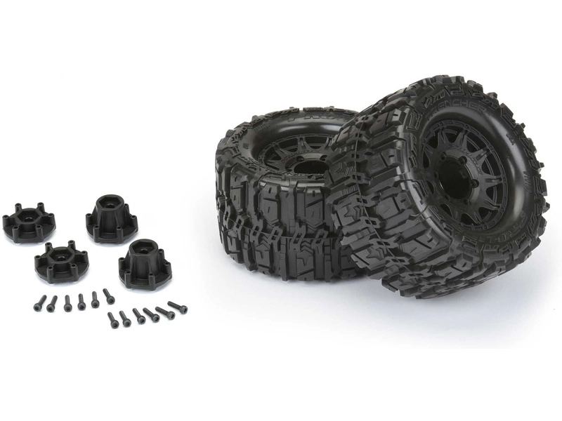 Kolesá Pro-Line 2,8", pneumatiky Trencher HP Belted, čierny disk Raid H12 (2)