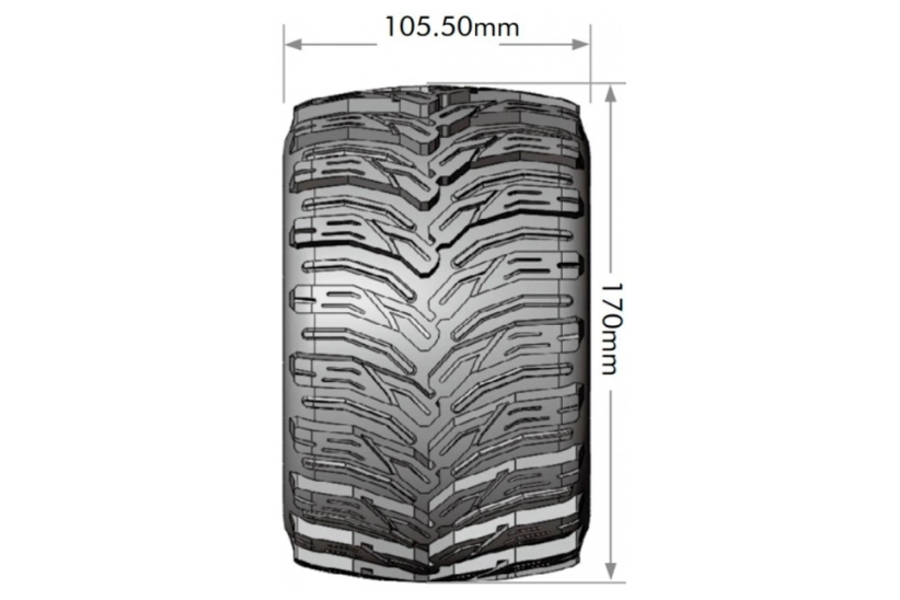 MT-CYCLONE SPORT 1/8, 0 a 1/2 offset 17mm odnímatelný hex, Černé disky, 2 ks