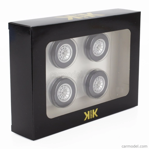 Kk-scale Príslušenstvo Sada 4x disky kolies a ráfikov pre Ghibli Coupe 1969 1:18 Black Chrome