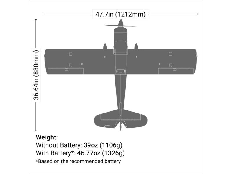 RC letadlo E-flite Decathlon RJG 1.2m SAFE Select BNF Basic