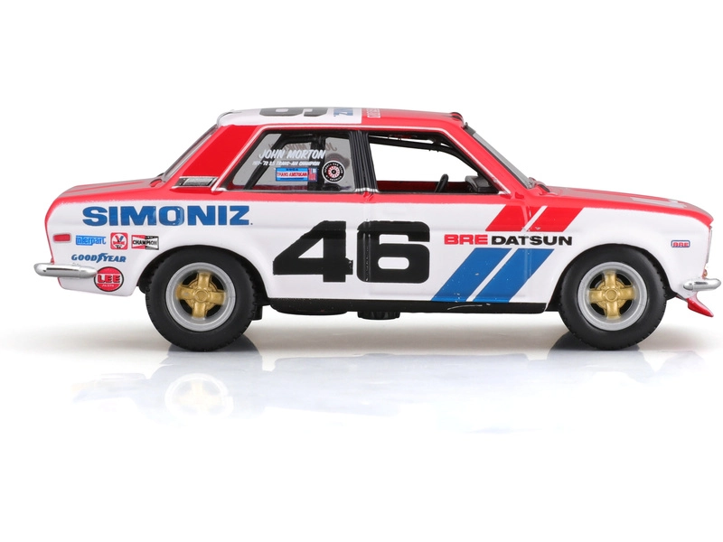 Bburago Datsun 510 Bre N 46 Racing 1972 1:43 Bílá Modrá Červená