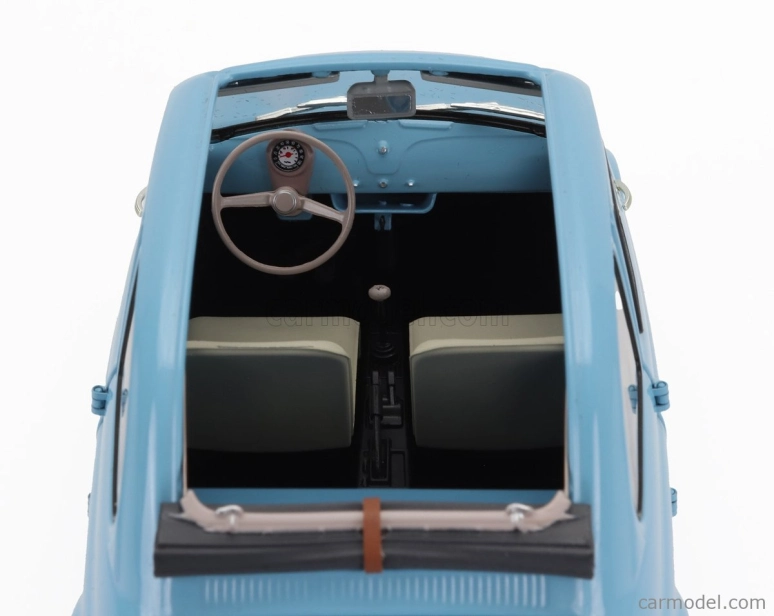 Kyosho Fiat 500 D Cabriolet Open 1960 1:18 Celeste Crociera - Světle Modrá