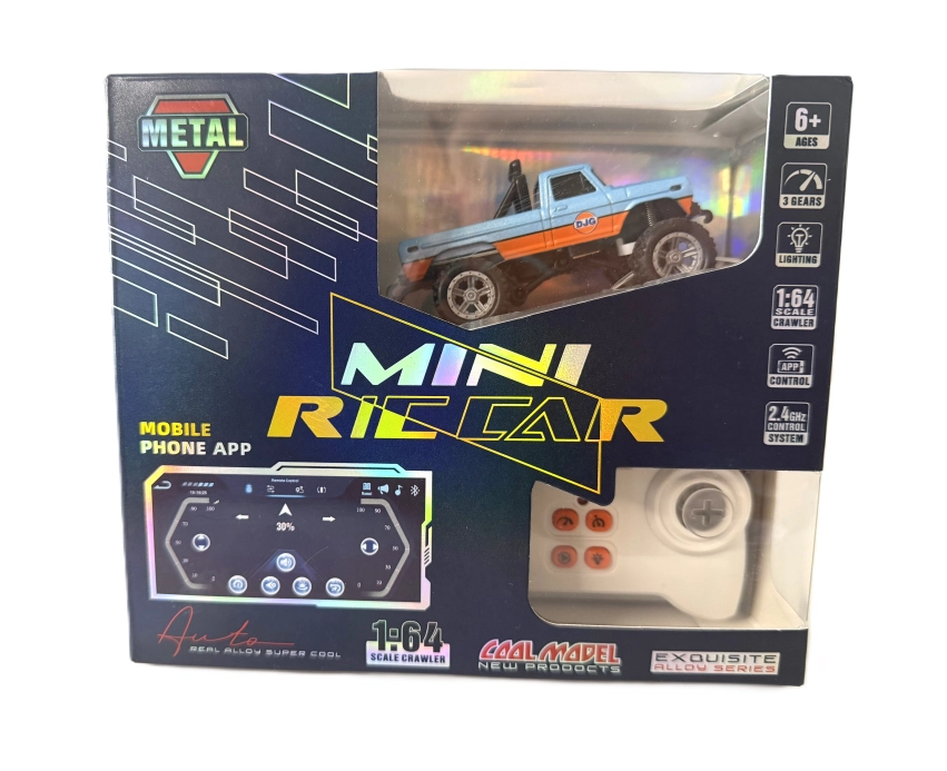 RC Monster Truck kovový s přívěsem 1:64 RTR LED Tempomat 2,4GHz